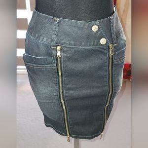 NWOT SILVIAN heach  mini denim skirt with cargo pockets size S